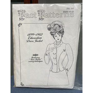 Past Patterns FIG#210 1899-1902 Edwardian Dress Jacket Vintage Pattern Sz 10-18